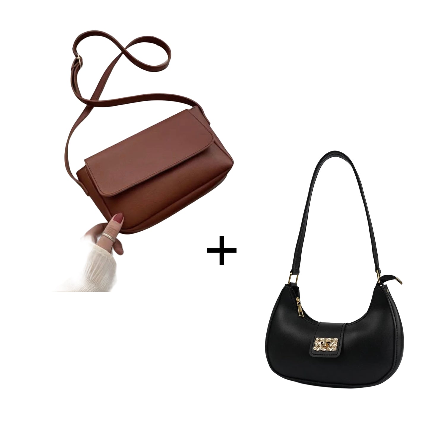 ✨ Exclusive Combo Deal – Moon Bag+ Serrela Crossbody| Save Big on Stylish Essentials